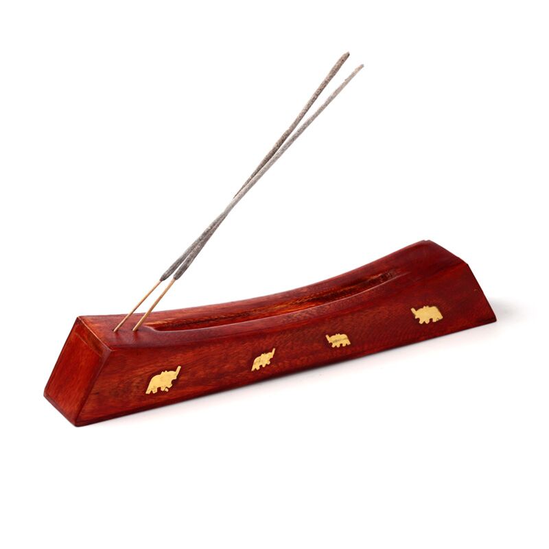 Elefant Mango Wood Weihrauchhalter Box für Stöcke