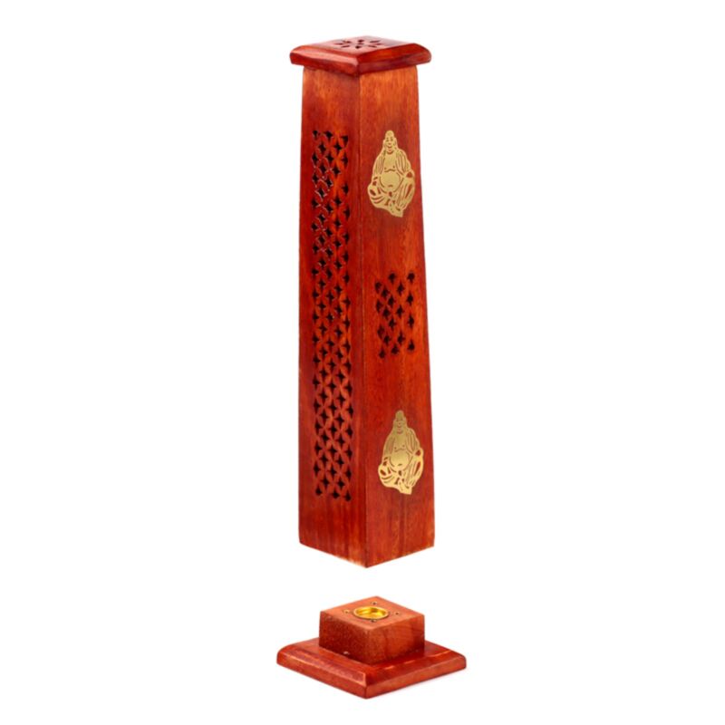 Mango Wood Weihrauchhalter Tower Chinese Buddha