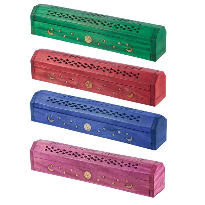 Mangowood -Rahmen Sun Moon -Weihrauchhalter