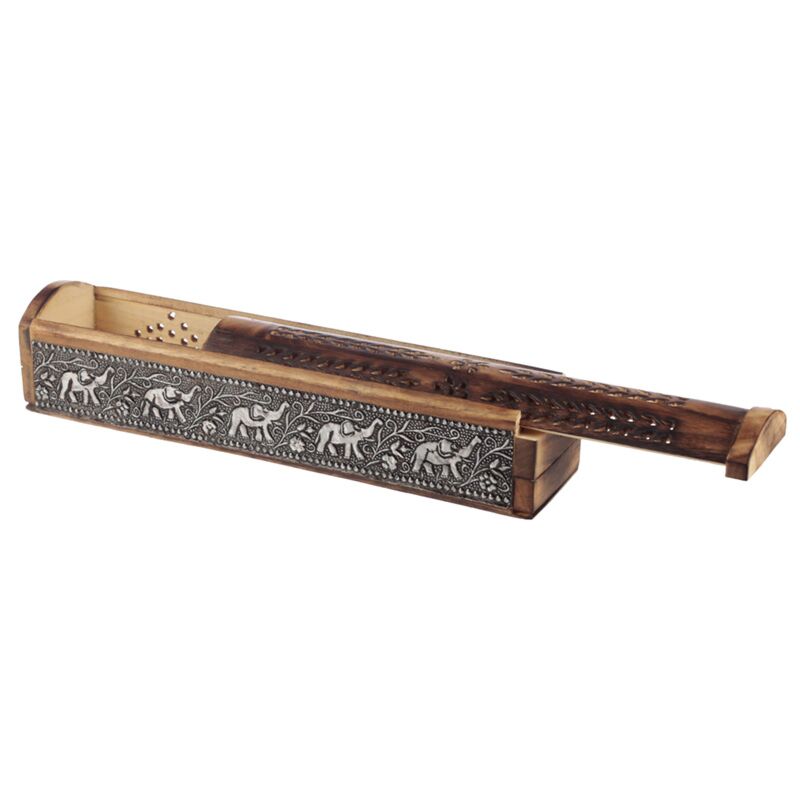 Mango Wood Elephant Slide Deckel unglaublicher Halter