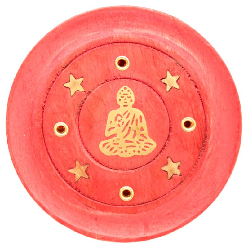 Mangoholz um rote Weihrauchhalter
