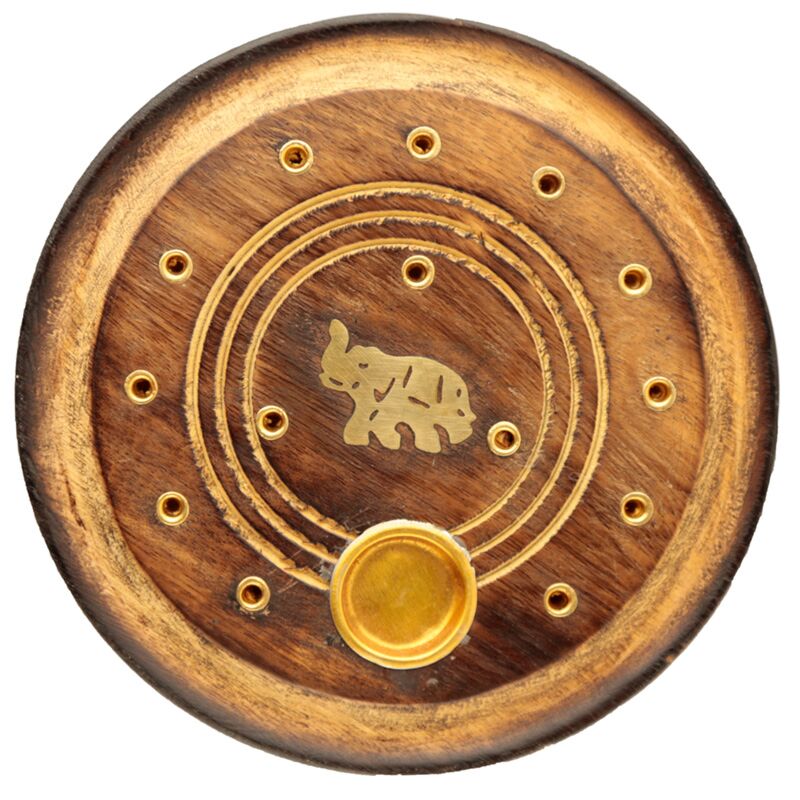 Mangowood -Elefant um Weihrauchhalter