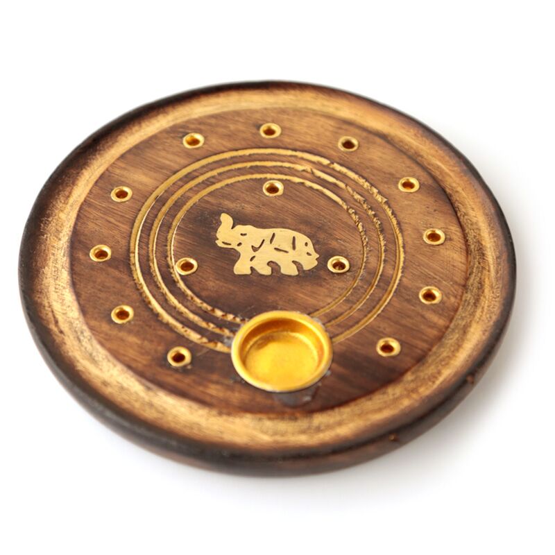 Mangowood -Elefant um Weihrauchhalter