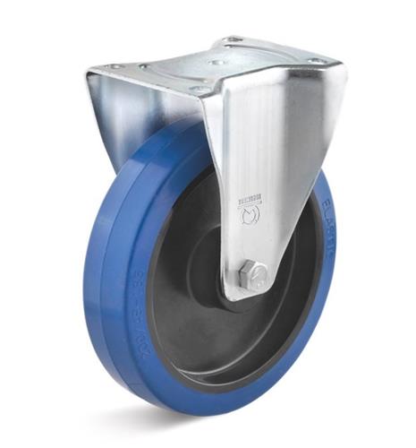Torwegge Bockrolle Gummi blau ø100 Kunststoff