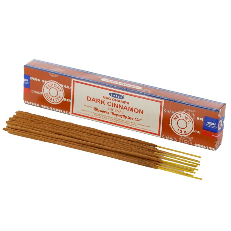 01349 Dunkler Zimt - Satya Nag Champa -Weihrauchstangen