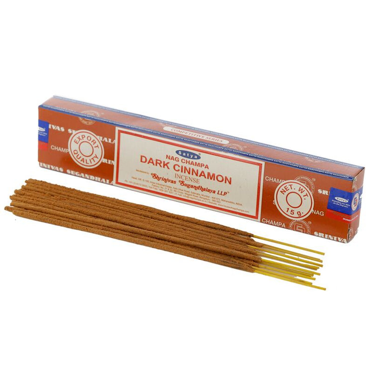 01349 Dunkler Zimt - Satya Nag Champa -Weihrauchstangen