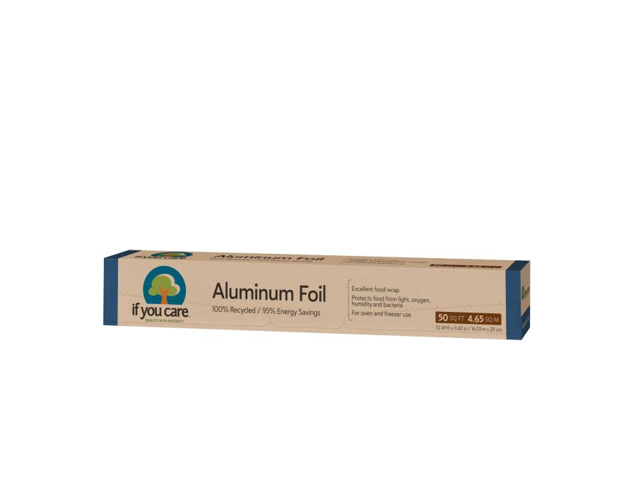 Wenn Sie sich für eine Aluminiumfolie um 100% recycelte Rollen um 10 m x 29,2 cm kümmern