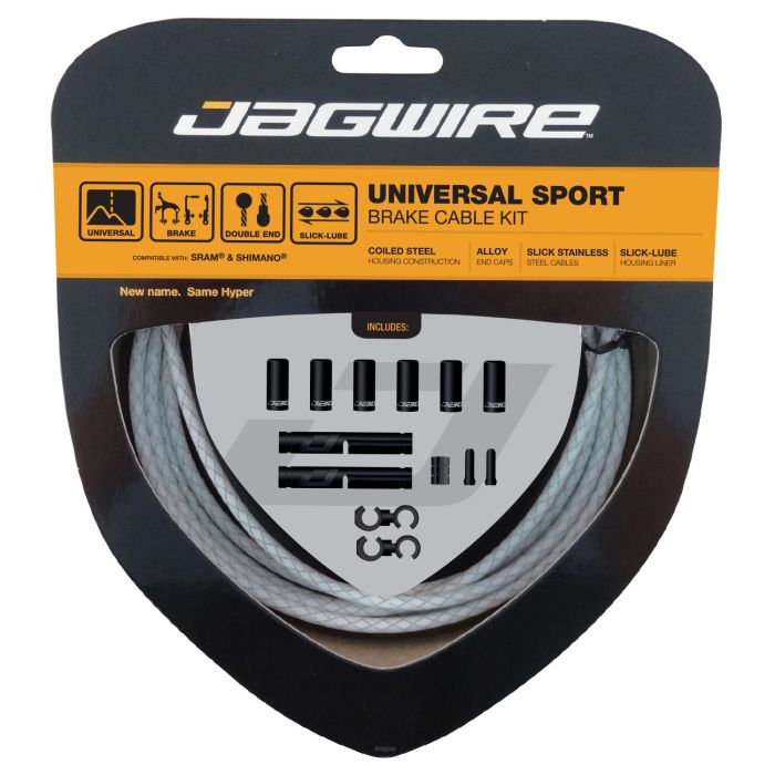 Jagwire Universal-Sportbremsen-Kit – geflochtenes Weiß