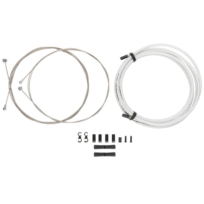 Jagwire Universal-Sportbremsen-Kit – geflochtenes Weiß