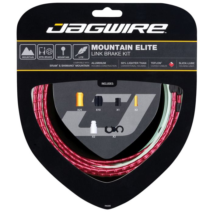 Jagwire Mountain Elite Link-Bremssatz – rot