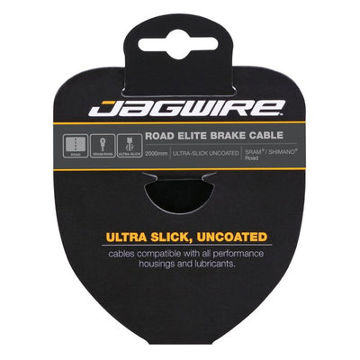 Jagwire Rennrad-Bremskabel – Elite polierter, ultra-glatter Edelstahl – 1,5 x 2750 mm – Sram Shimano