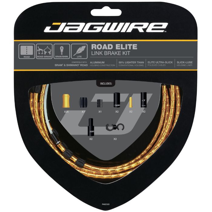 Jagwire Road Elite Link-Bremssatz – Gold