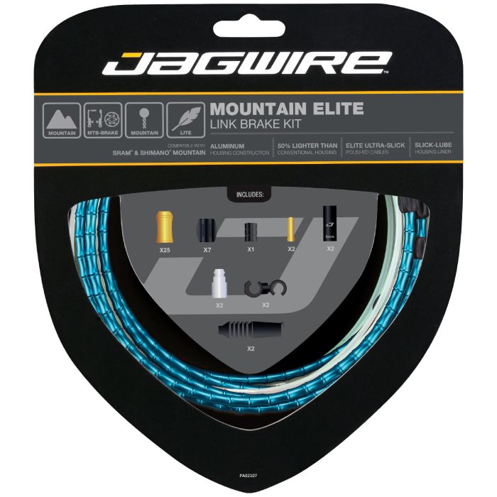 Jagwire Mountain Elite Link-Bremsset – blau