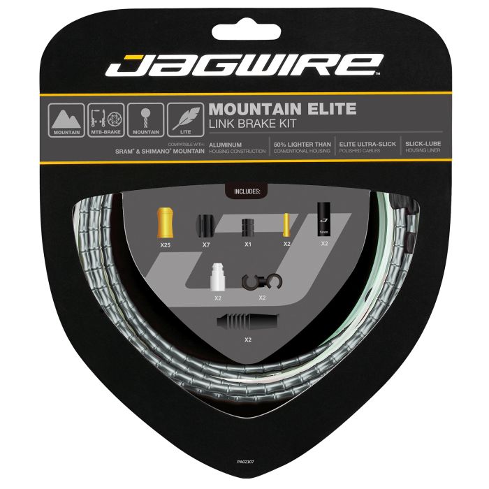 Jagwire Mountain Elite Link-Bremssatz – Grau