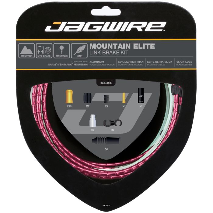 Jagwire Mountain Elite Link-Bremssatz – rot