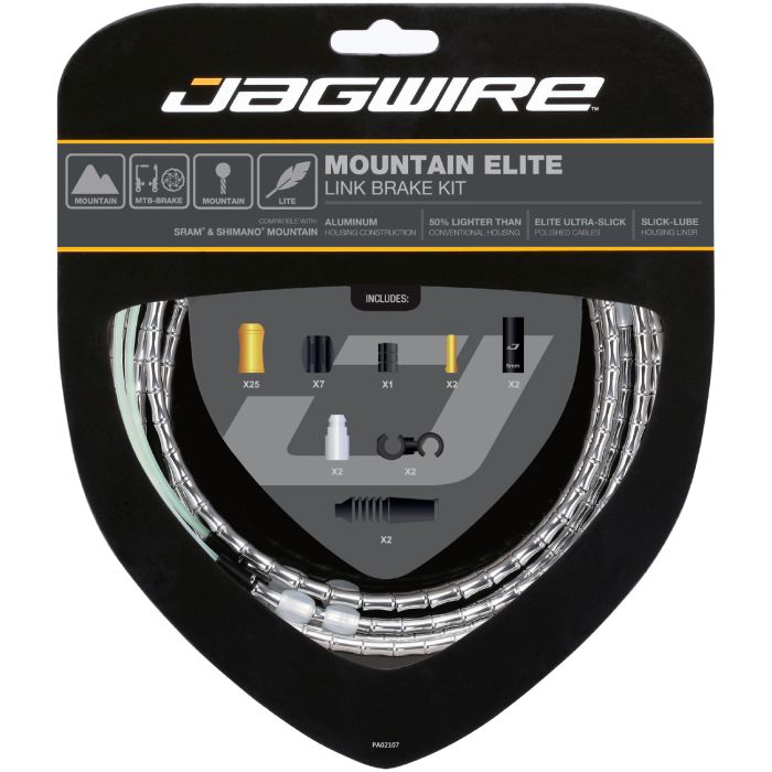 Jagwire Mountain Elite Link-Bremssatz – Silber