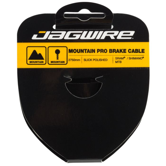 Jagwire Mountain-Bremskabel – professionell polierter Slick-Edelstahl – 1,5 x 2750 mm – Sram Shimano