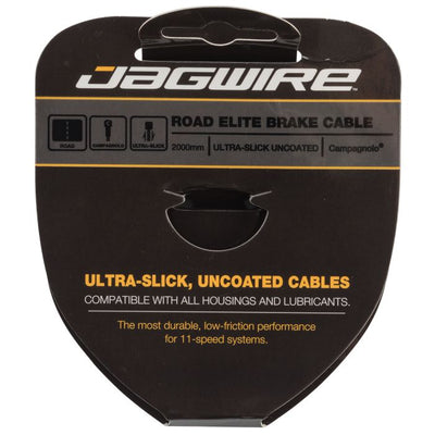 Jagwire Rennrad-Bremskabel – Elite polierter, ultra-glatter Edelstahl – 1,5 x 2000 mm – Campagnolo