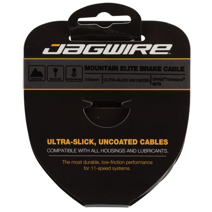 Jagwire Mountain-Bremskabel – Elite polierter, ultra-glatter Edelstahl – 1,5 x 2000 mm – Sram Shimano