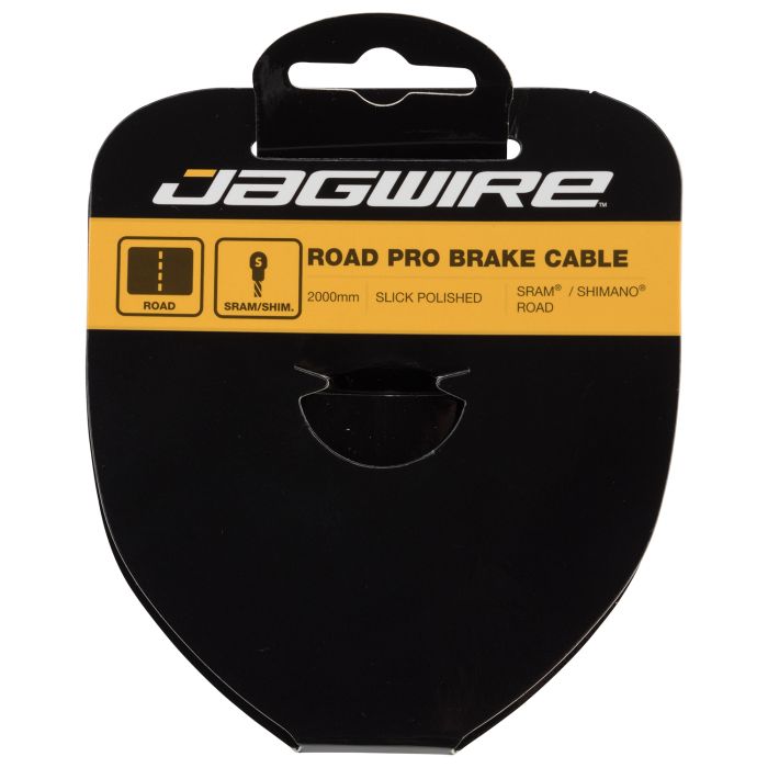 Jagwire Rennrad-Bremskabel – professionell polierter Slick-Edelstahl – 1,5 x 2000 mm – Sram Shimano