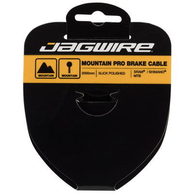 Jagwire Mountain-Bremskabel – professionell polierter Slick-Edelstahl – 1,5 x 2000 mm – Sram Shimano