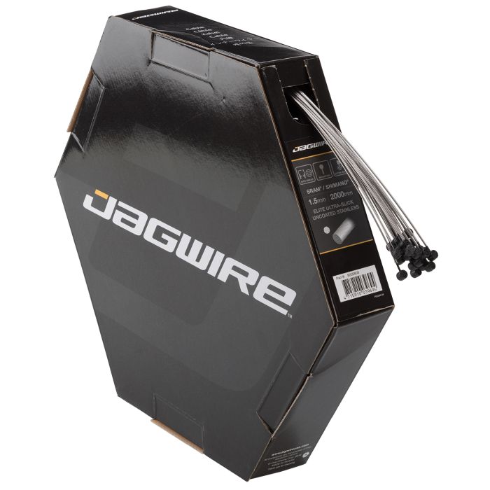 Jagwire Mountain-Bremskabel – Elite polierter ultra-glatter Edelstahl – 1,5 x 2000 mm – Sram Shimano (25 Stück)
