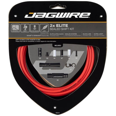 Jagwire 2x Elite Sealed Shift Kit – Rot
