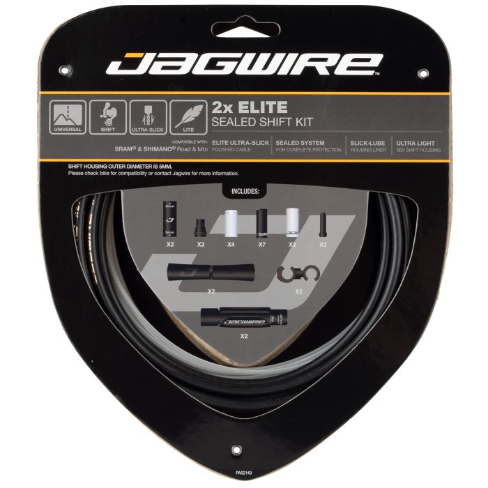 Jagwire 2x Elite Sealed Shift Kit – Stealth Black