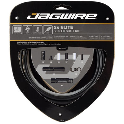 Jagwire 2x Elite Sealed Shift Kit – Stealth Black