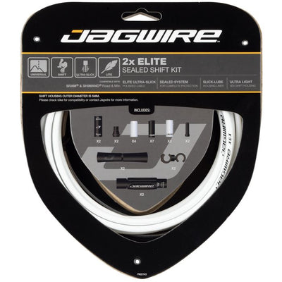 Jagwire 2x Elite Sealed Shift Kit – Weiß