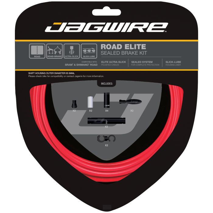 Jagwire Road Elite versiegeltes Bremsset – rot