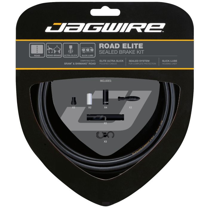 Jagwire Road Elite versiegeltes Bremsenset – Stealth Black