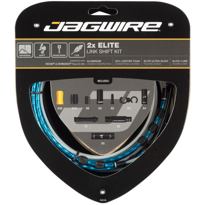 Jagwire 2x Elite Link Shift Kit – blau