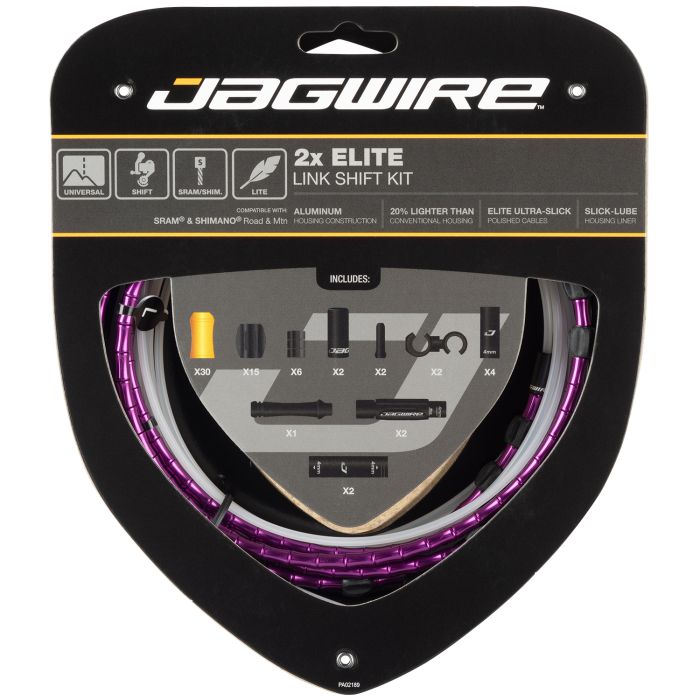 Jagwire 2x Elite Link Shift Kit – limitiert lila