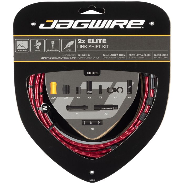 Jagwire 2x Elite Link Shift Kit – rot