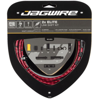 Jagwire 2x Elite Link Shift Kit – rot