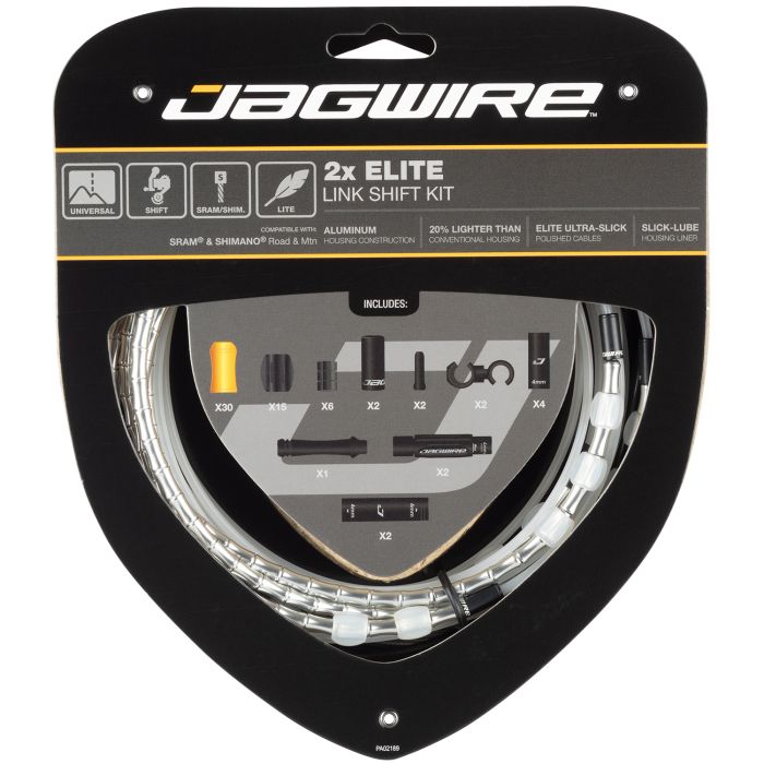Jagwire 2x Elite Link Shift Kit – Silber