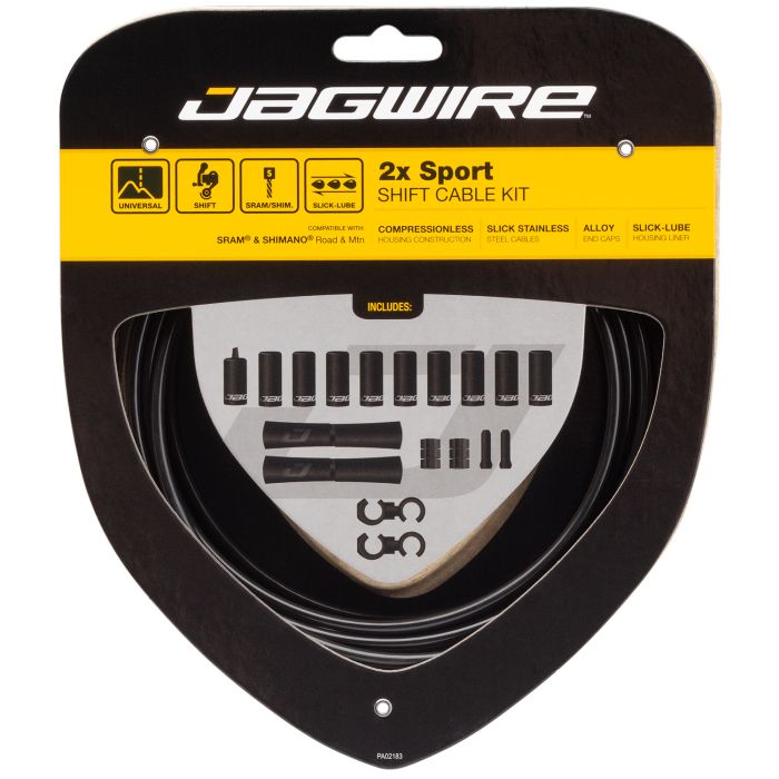 Jagwire 2x Sport-Schaltkit – schwarz