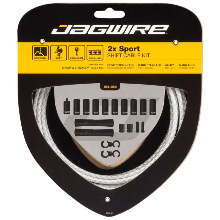 Jagwire 2x Sport-Schaltsatz – geflochtenes Weiß