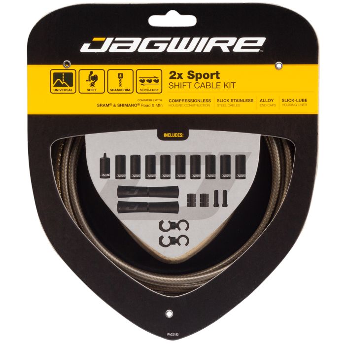 Jagwire 2x Sport-Schaltsatz – Carbonsilber