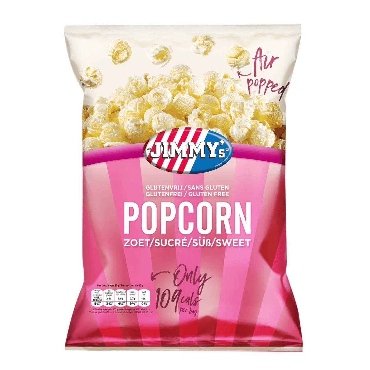 Jimmy's Popcorn süße Minitüte (21x 27gr) (Kopie)