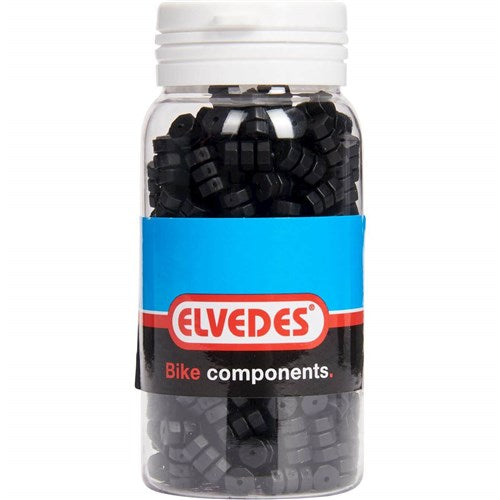 Elvedes Gummi O-Ringe für Brems-Schaltzug ø1,1-1,5mm schwarz (Topf mit 250 Stück)