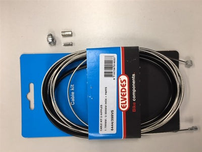 ELVEDES REM Cabel Kit 2 Nippel 1700 mm 2350 mm Edelstahl schwarz
