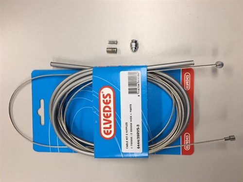 ELVEDES Kabel 2 Brustwarzen 2,35 m Edelstahl Silber 6444 39RVS-3