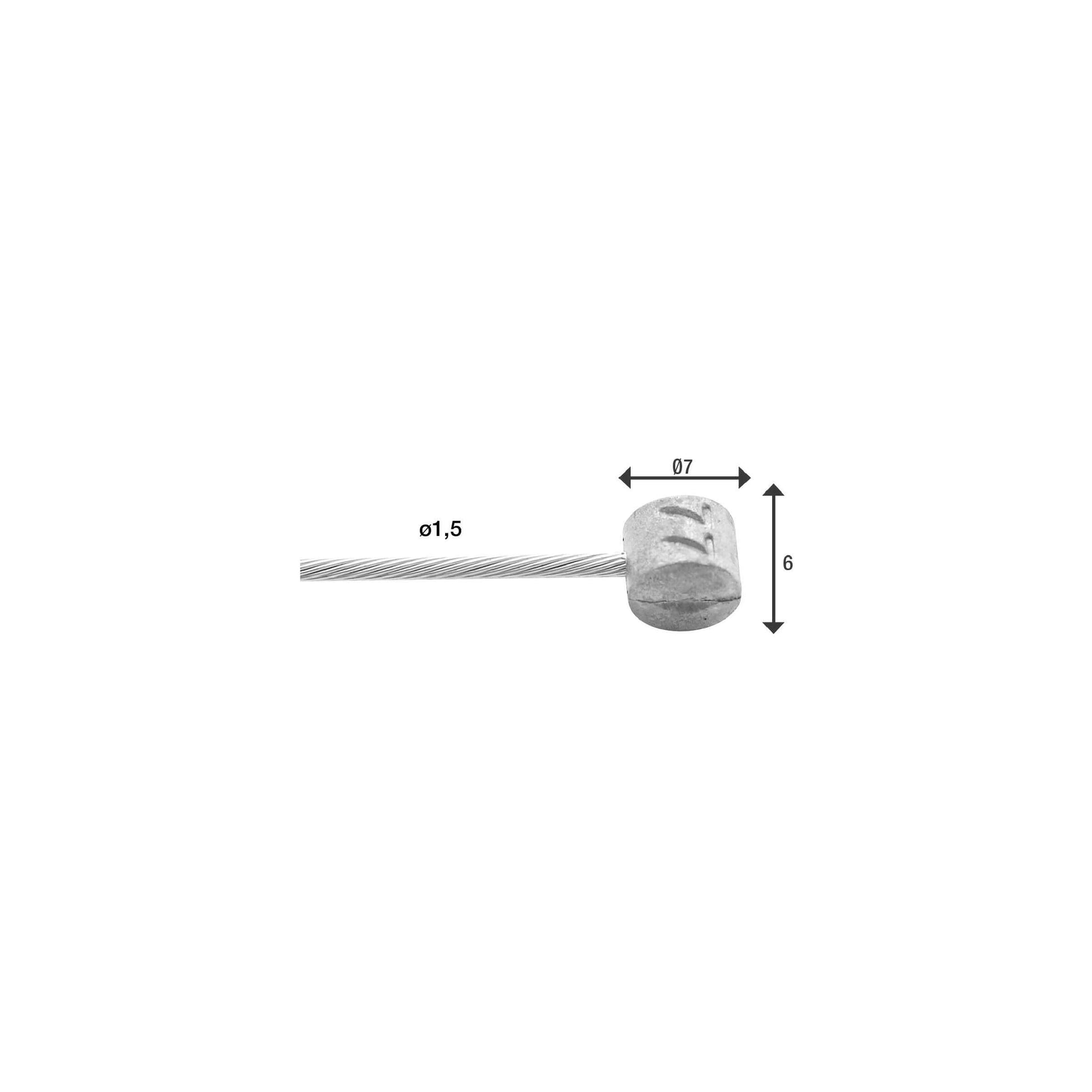 Bremsinnenzüge Elvedes 2250mm Edelstahl Slick Ø1,5mm T-Nippel (100 Stück)