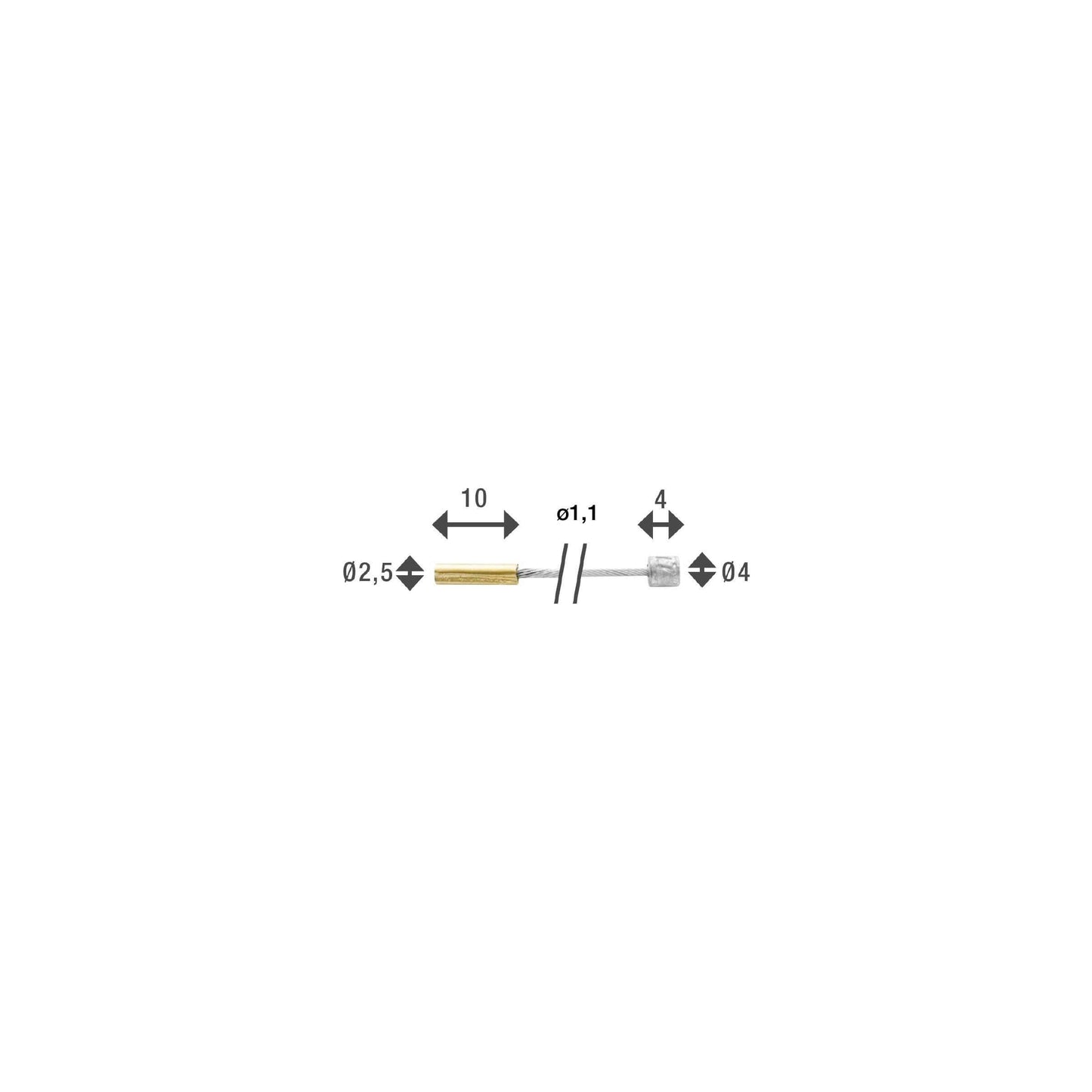 Getriebeinnenzug Edelstahl 2 Nippel 3 Meter 6451 72 Edelstahl 3m