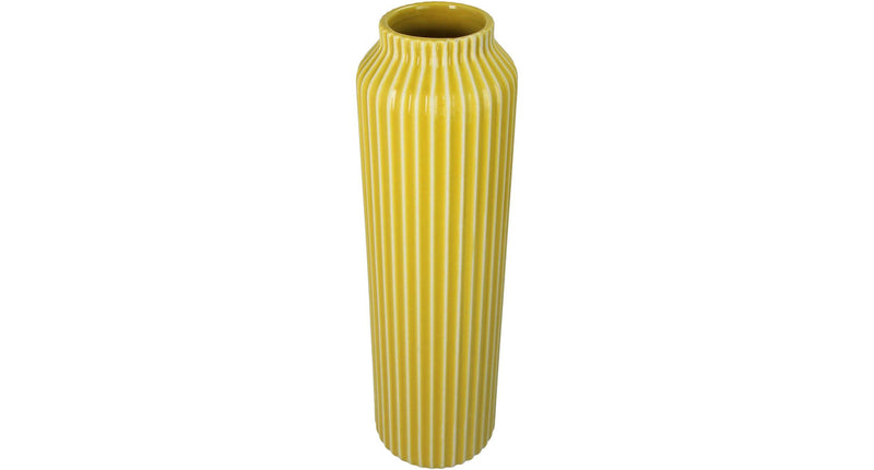 HD Collection Vase Steinzeug Senf 10,5x10,5x35,5cm