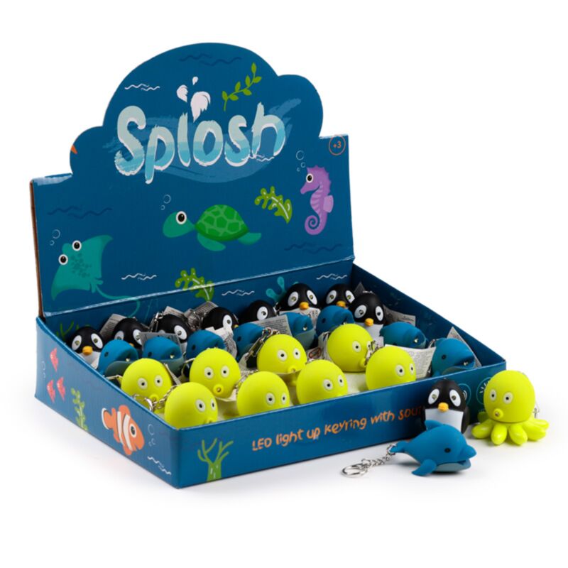 Octopus penguin dofijn LED -Schlüsselhalter