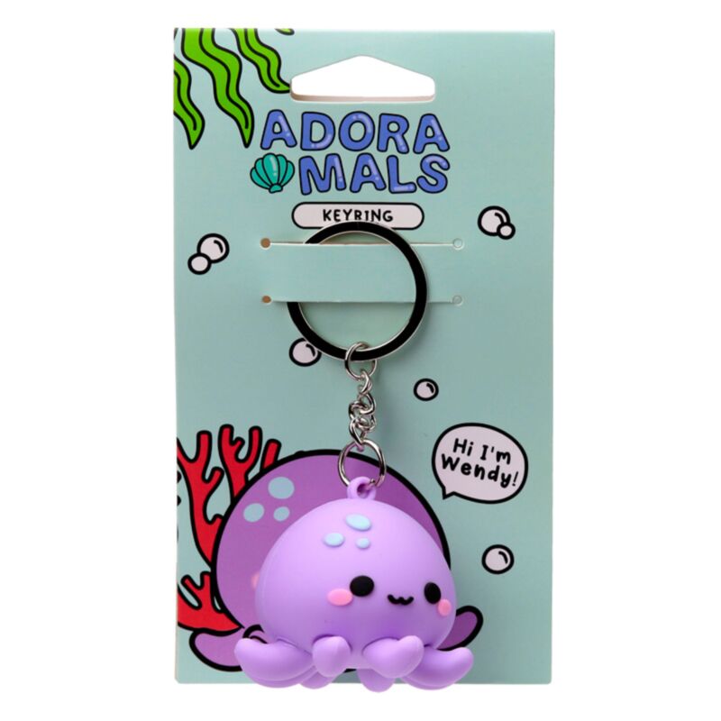 Wendy der Octopus Adoramals 3D PVC -Schlüsselring