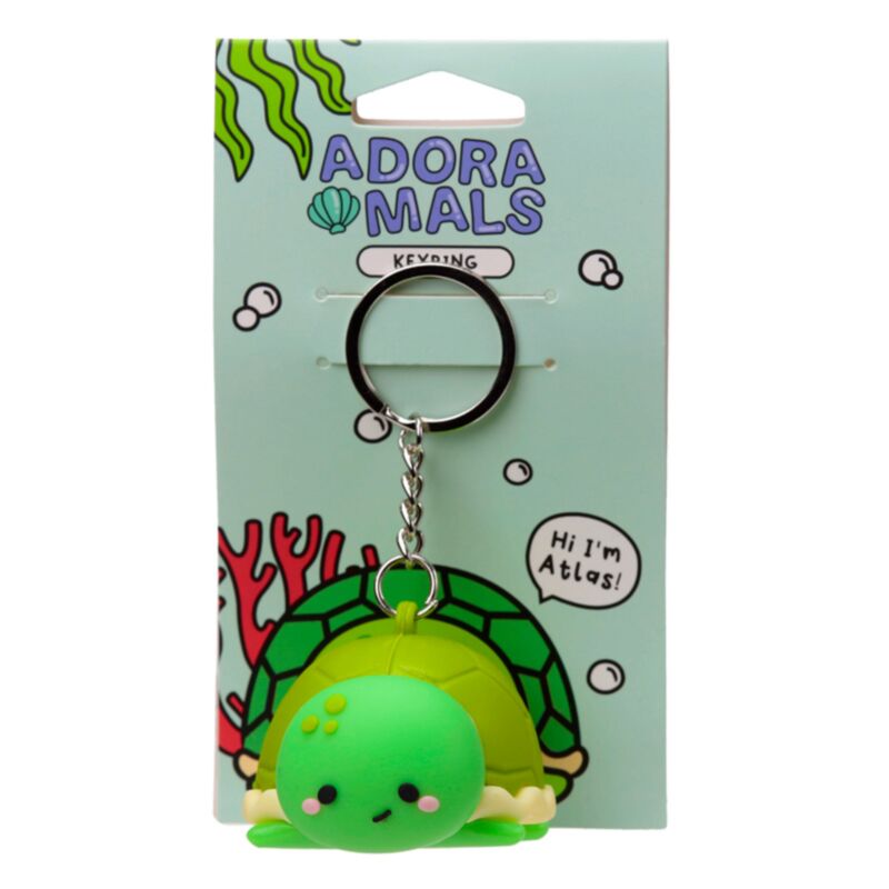 Atlas Die Turtle Adoramals 3D PVC -Schlüsselring